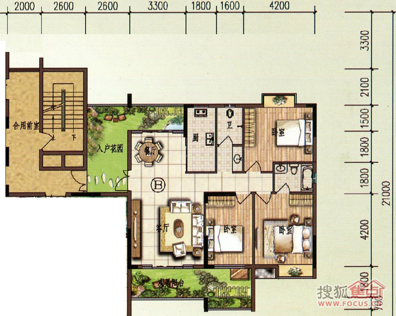 颐和山庄3栋b_颐和山庄户型图-郴州搜狐焦点网