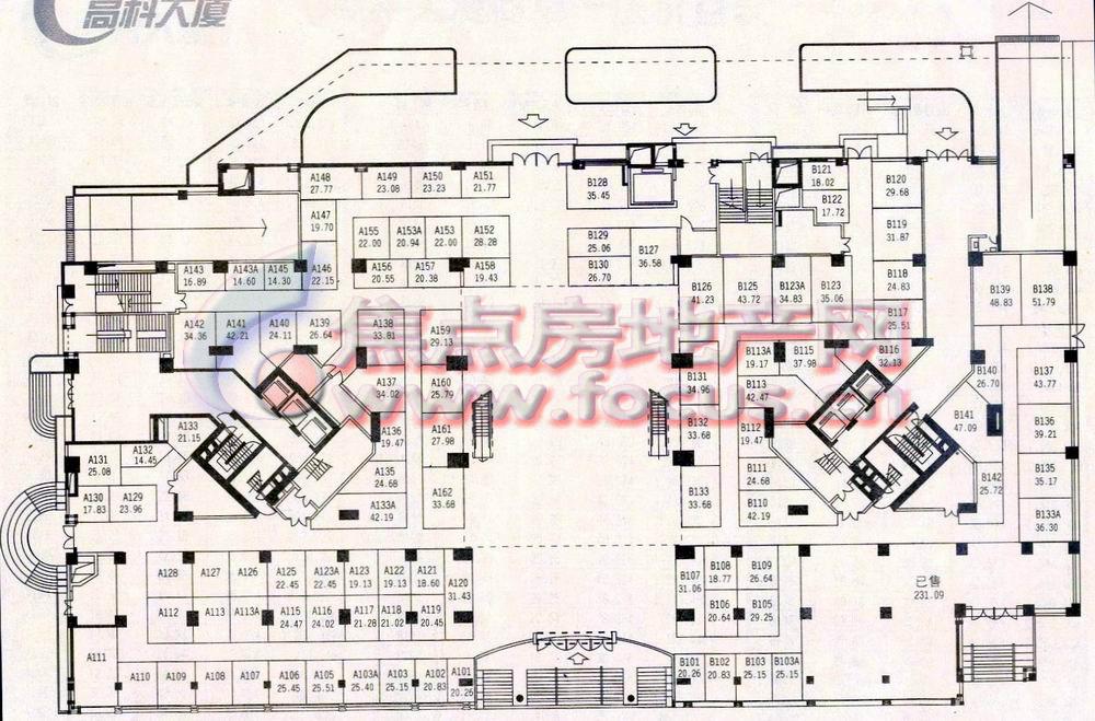 高科大厦高科大厦商场首层平面_高科大厦户型图-广州搜狐焦点网