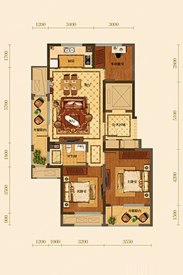 绿城岘山花城105平a2_绿城岘山花城户型图-青岛搜狐