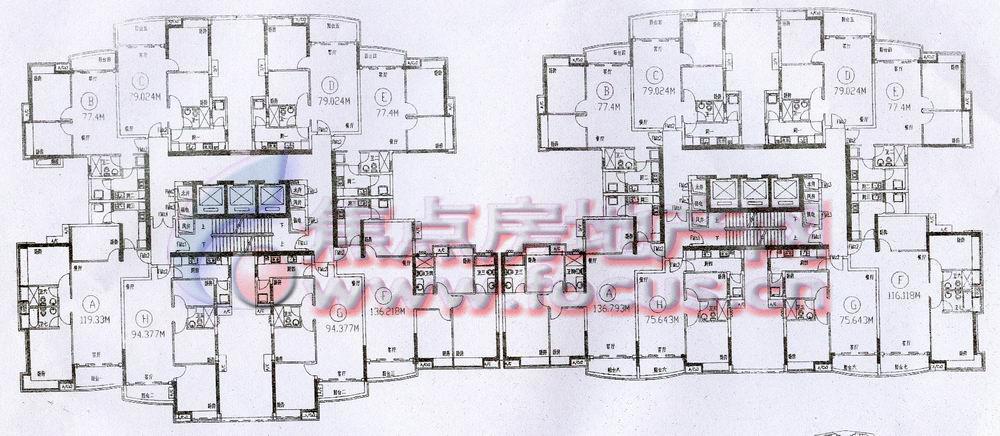 华景新城陶然庭院二期d,e栋平面_华景新城户型图-广州搜狐焦点网