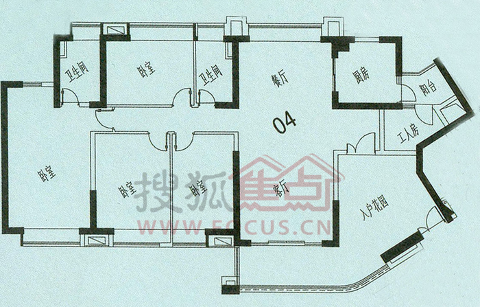 中海金沙湾东区10座奇数层04单位_中海金沙湾户型图-广州搜狐焦点网