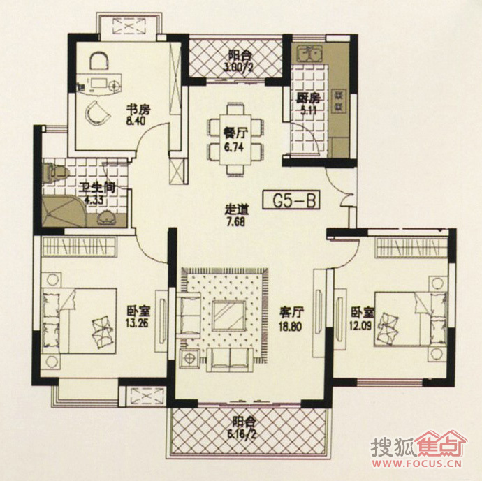 锦翠嘉苑230平3居_锦翠嘉苑户型图-无锡搜狐焦点网