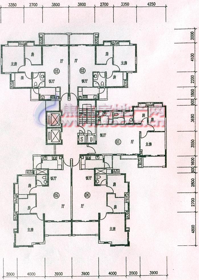 半山雍景苑7栋标准层平面_半山雍景苑户型图-广州搜狐焦点网