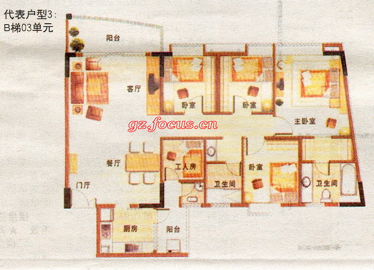 雅郡花园(会展宫寓)b梯03单元_雅郡花园(会展宫寓)户型图-广州搜狐