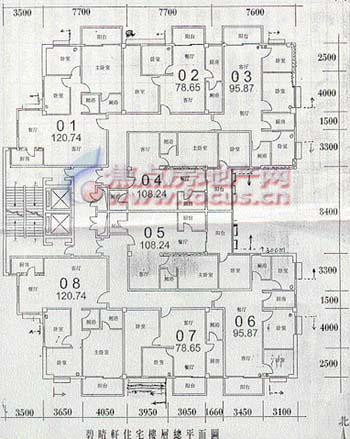 银华大厦碧晴轩平面结构图1_银华大厦户型图-广州搜狐焦点网