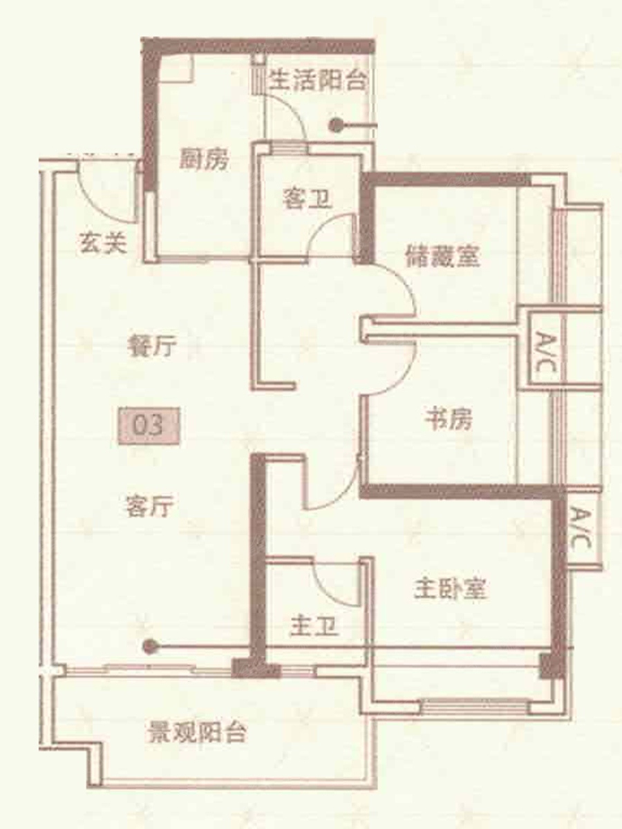 佛山保利碧桂园天汇平面设计图-建面-佛山房知了