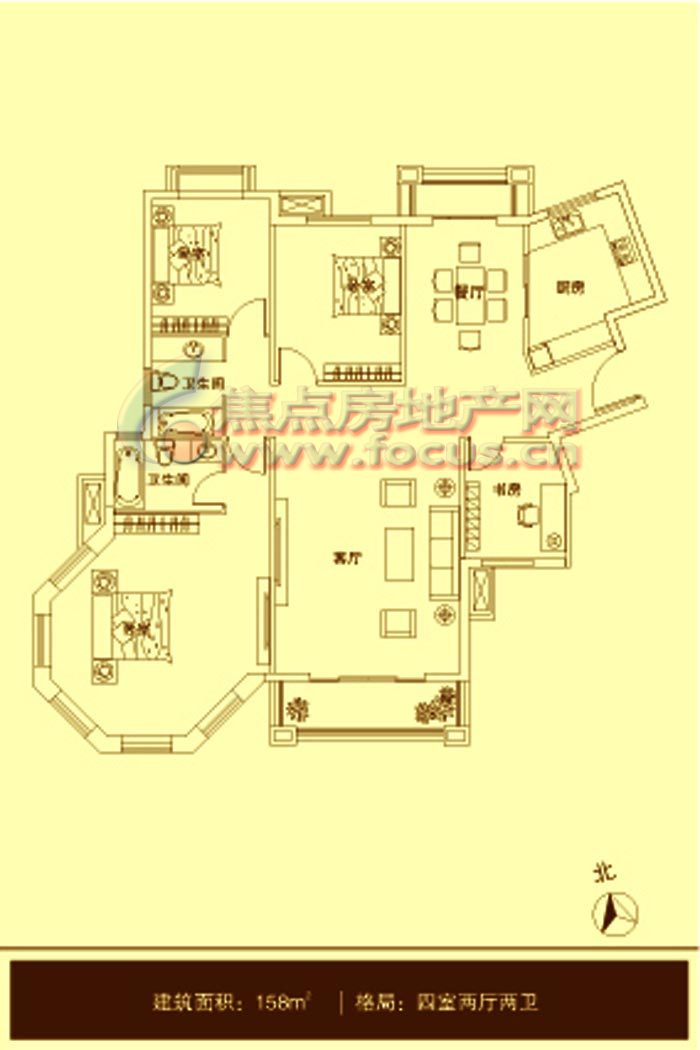 纳丹堡一期g2四室两厅两卫158平米