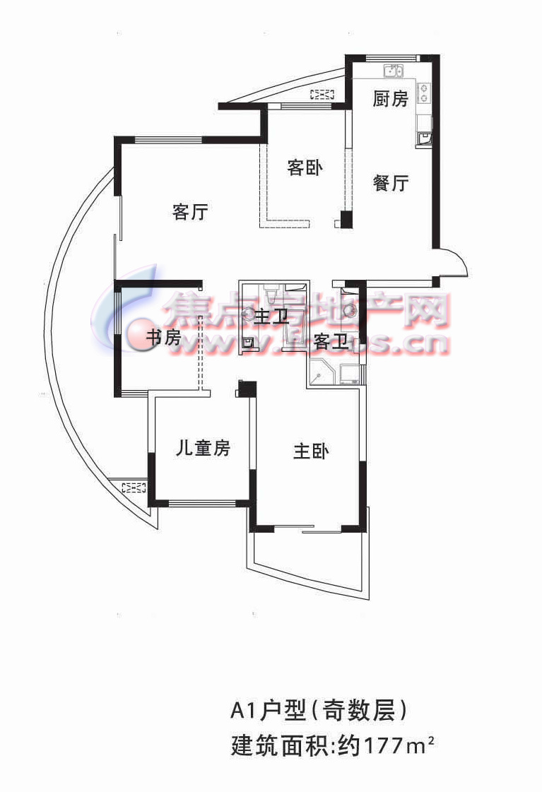 枫华府第枫华府第4室2厅2卫177平方米a1_枫华府第户型图-杭州搜狐焦点