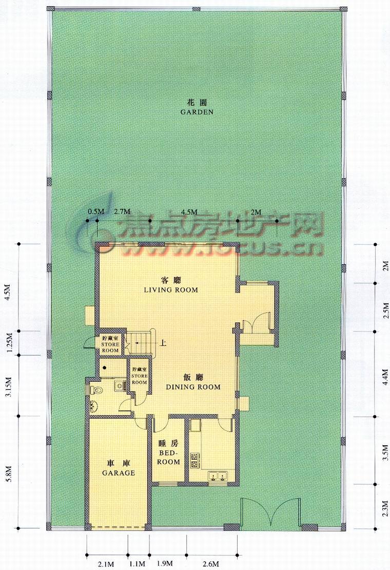 祈福新村康怡雅园c11型别墅1层平面_祈福新村户型图-广州搜狐焦点网