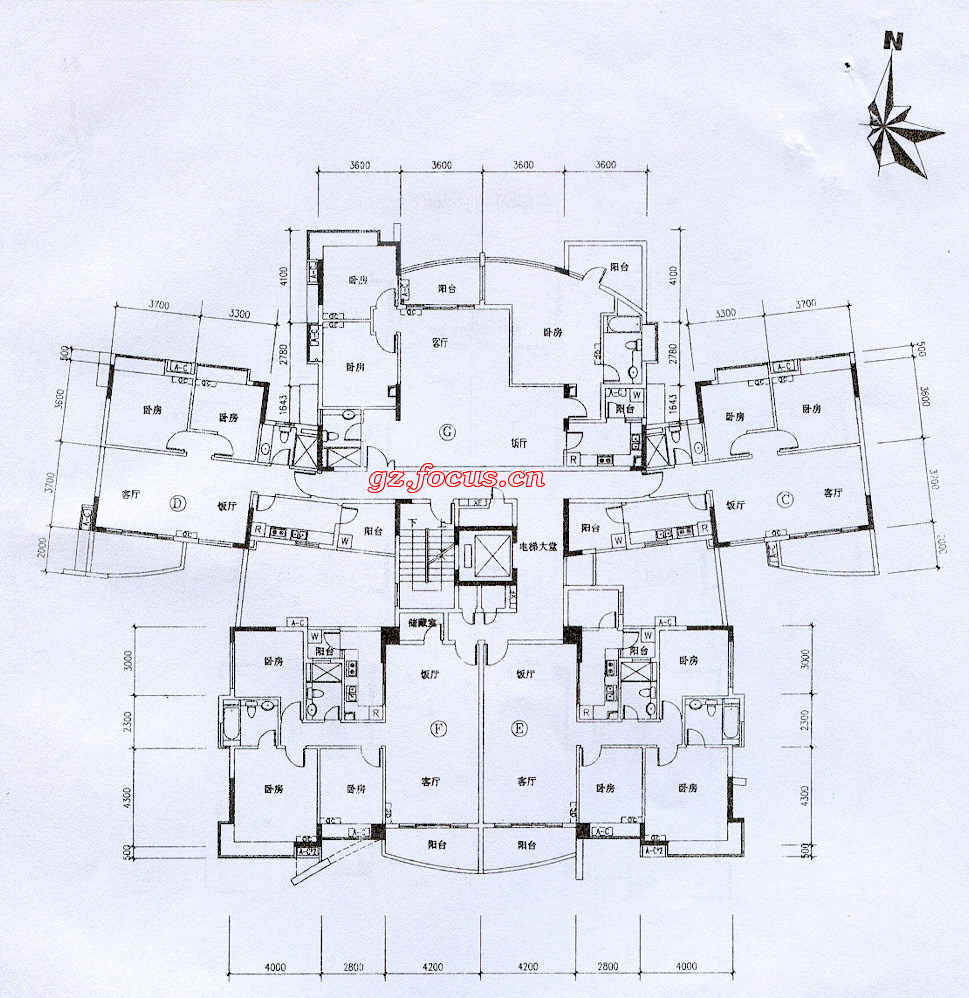 黄埔花园b1栋11层平面_黄埔花园户型图-广州搜狐焦点网