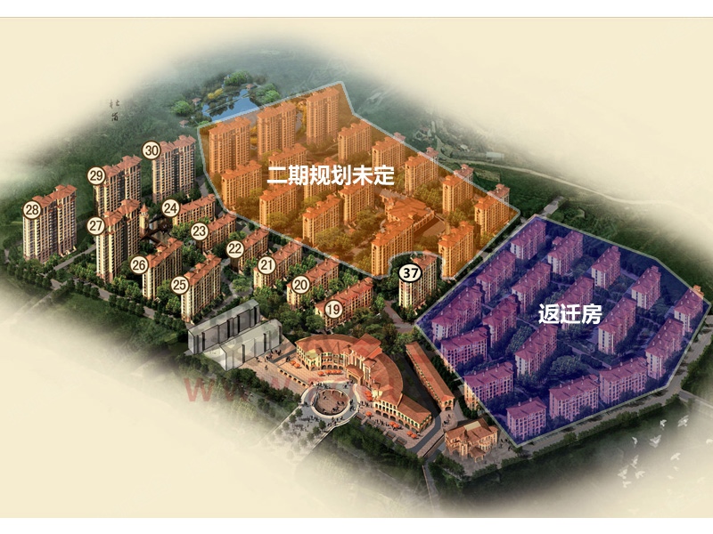 枫情水岸鸟瞰图枫情水岸鸟瞰图在售待售售罄 28号楼 37号楼 30号楼 29