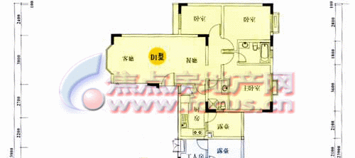 东方玫瑰花园d1型_东方玫瑰花园户型图-深圳搜狐焦点网