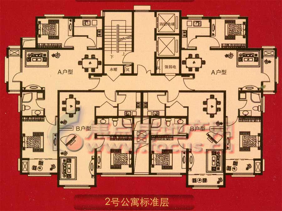 百通大厦2号公寓标准层