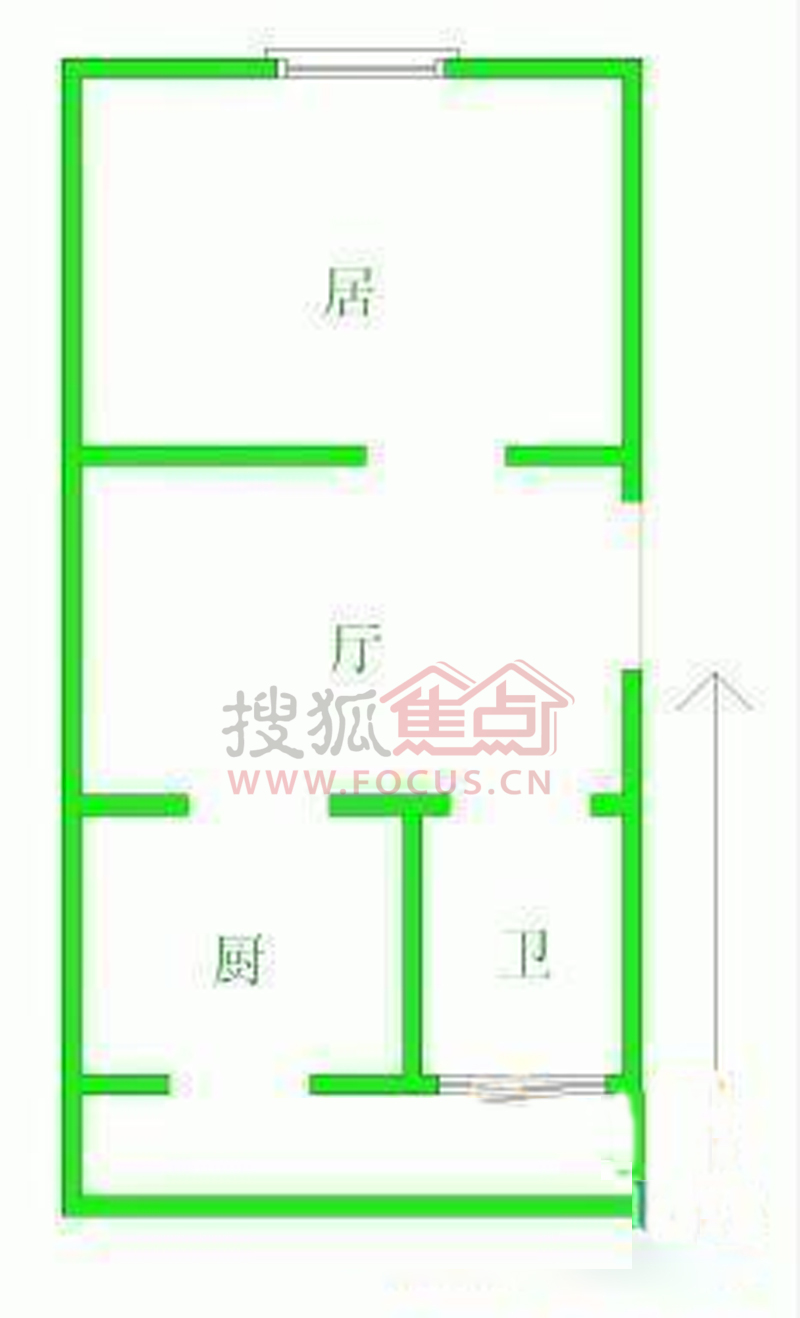 盛和家园户型图1室1厅1卫1厨