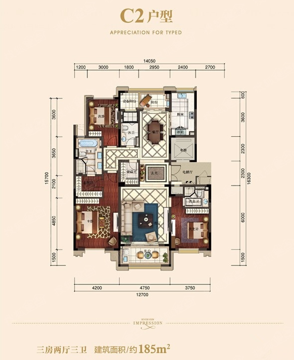 金坛区钱塘印象户型图图片