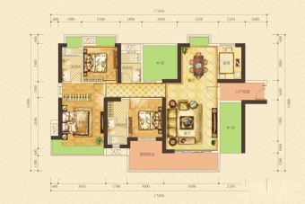 荣盛中央广场户型图
