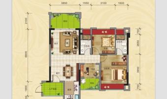 地标海东广场户型图