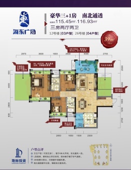 地标海东广场户型图