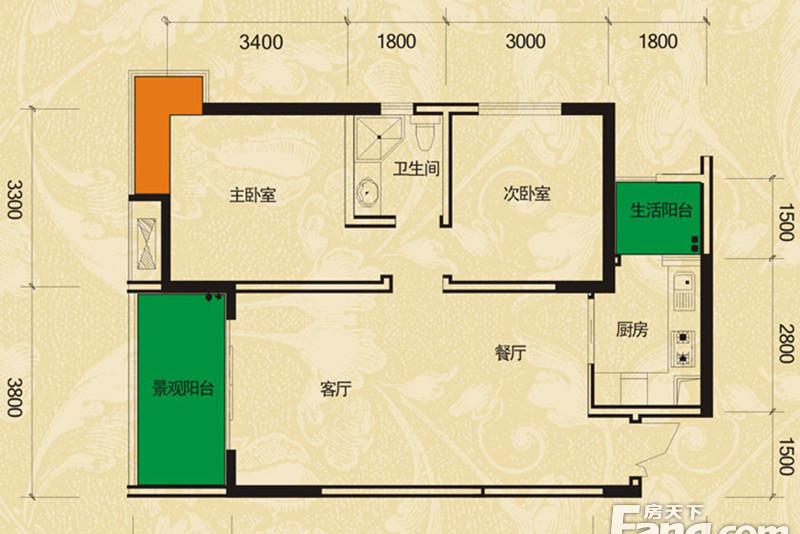 达州西城名苑户型图图片