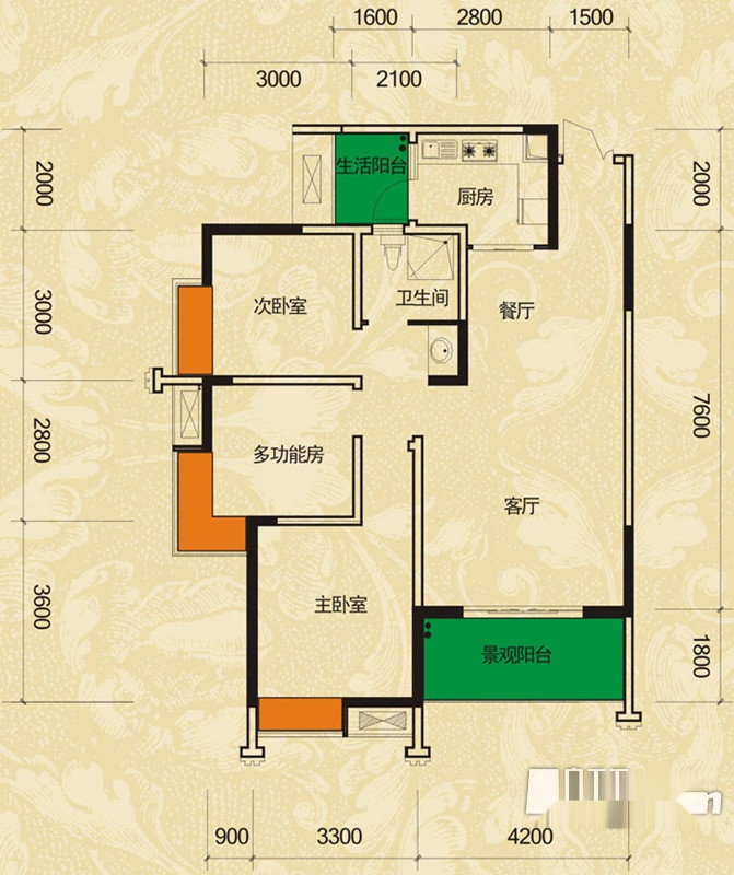 达州西城名苑户型图图片