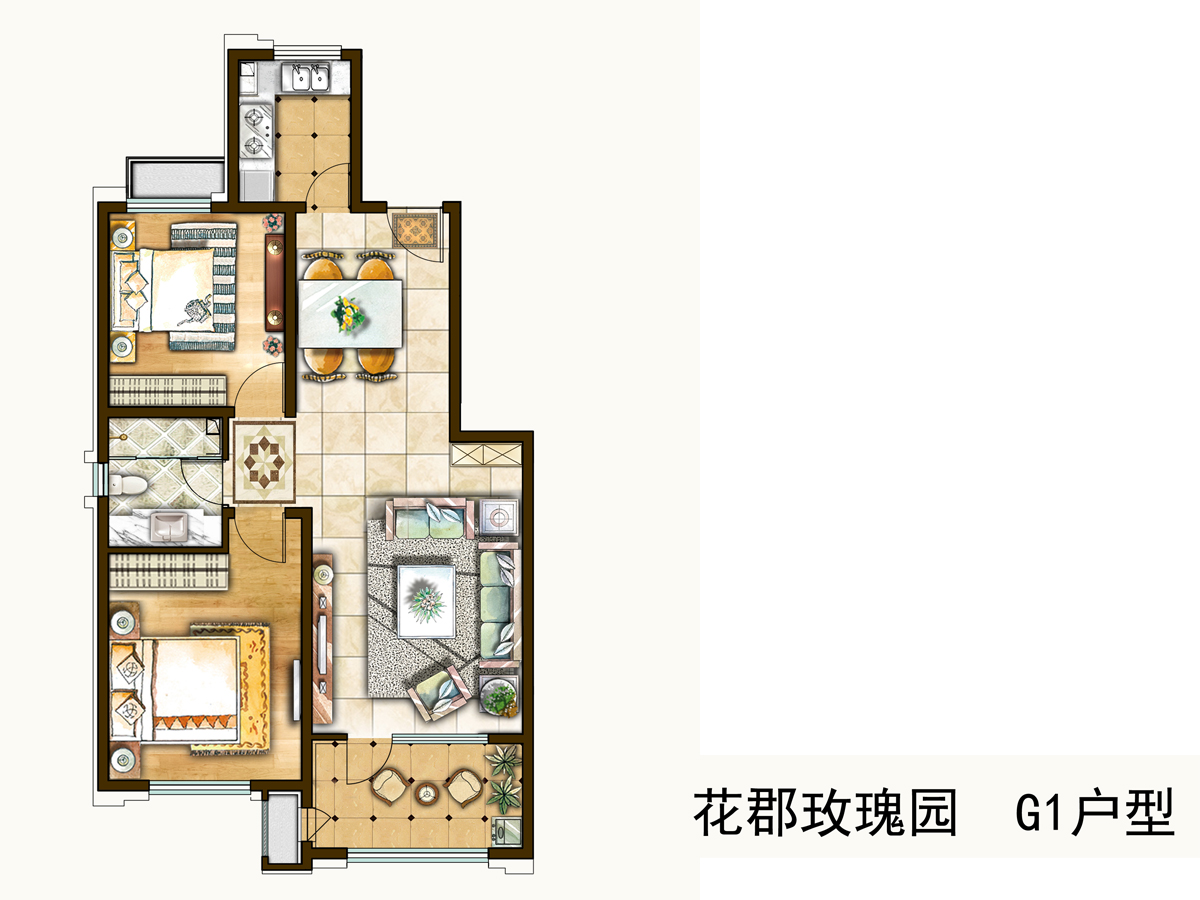 保定花郡玫瑰园户型图图片