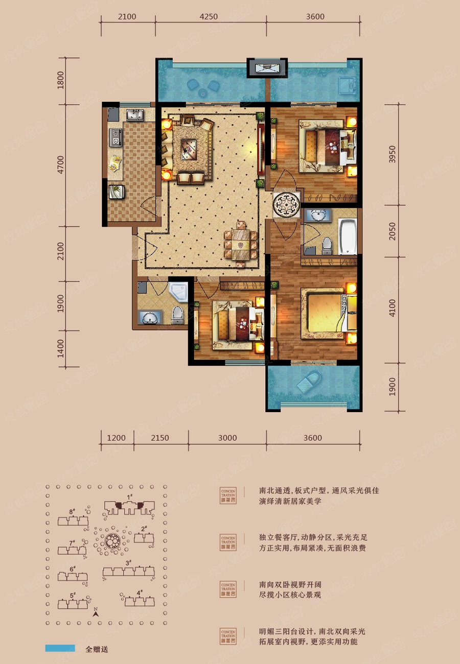 乐山铜雀台户型图图片