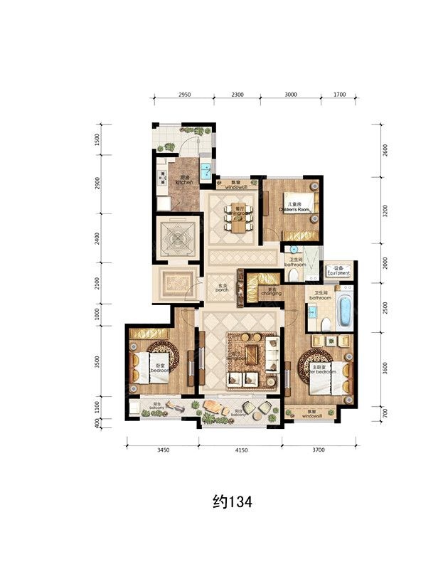 永宁公馆户型图图片