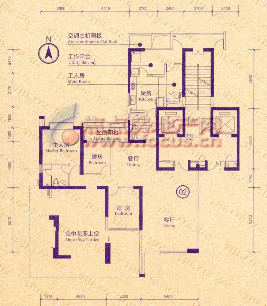 成都誉峰一期户型图图片