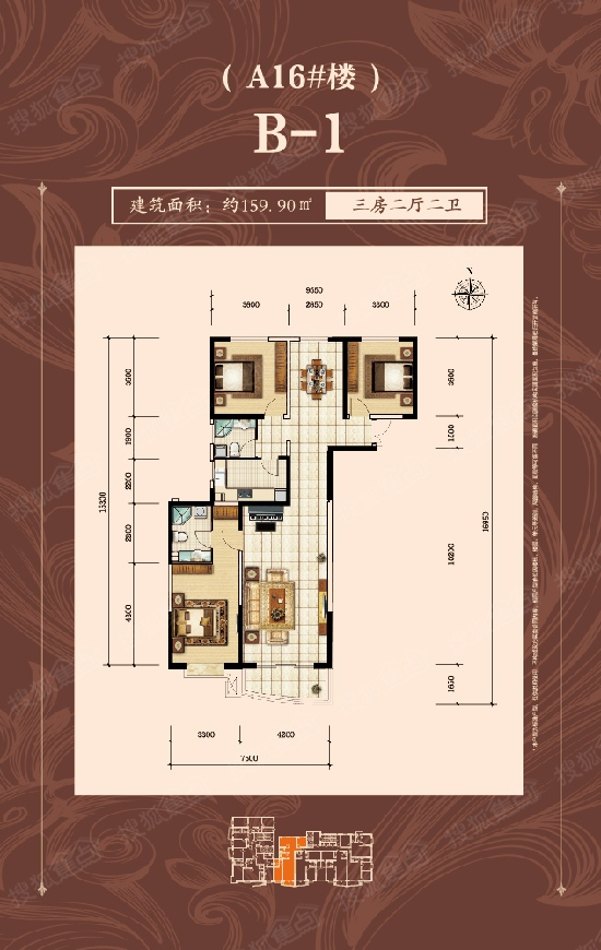 鸿运润园户型图片