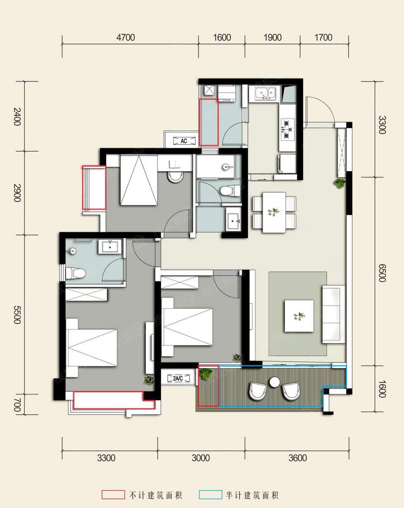 166843微信扫码,快速拨打查看更多68四居 (6)三居 (7)华润云庭户型