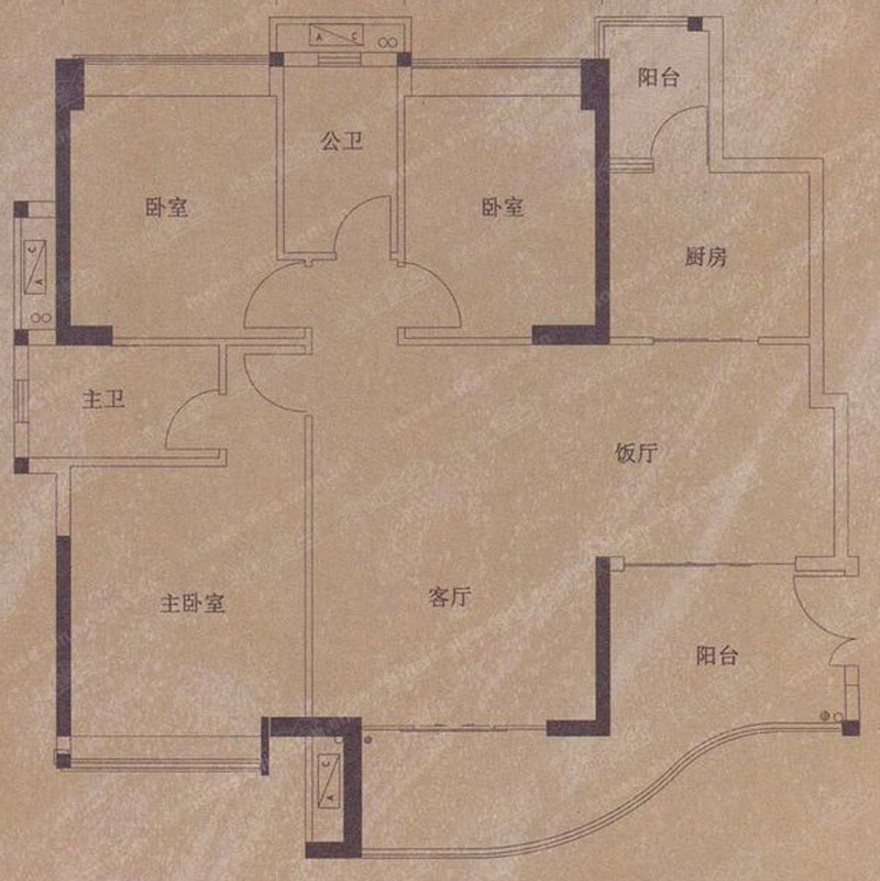 快速拨打查看更多68四居以上 (1)三居 (21)君御海城户型立即获取