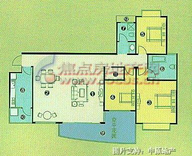 中海名城户型图图片