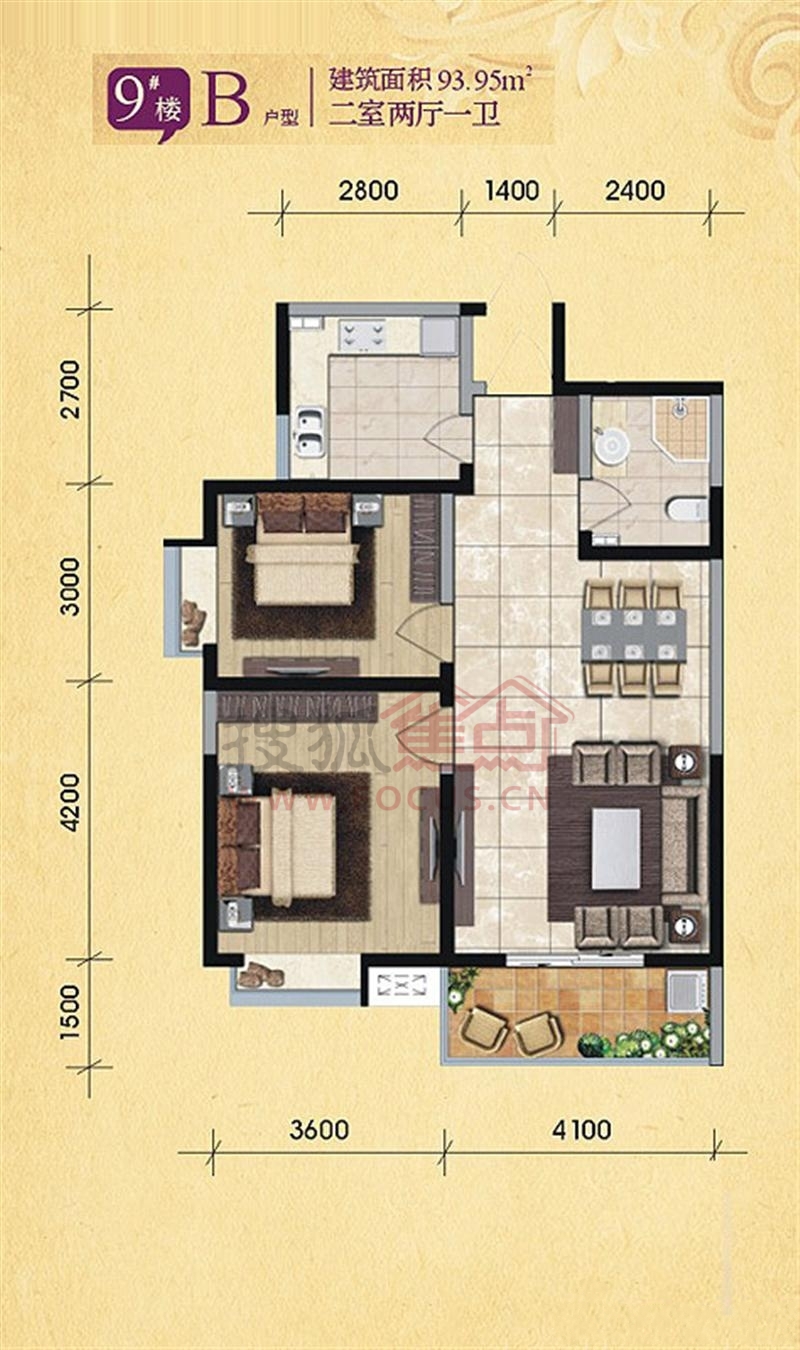 美寓华庭户型图