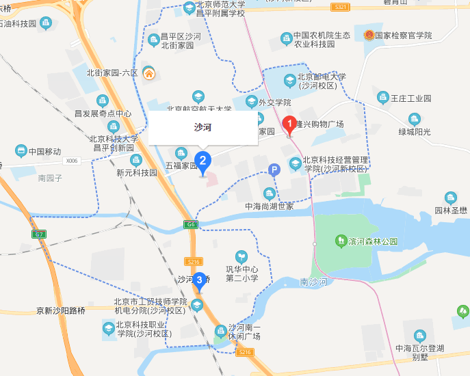 北京沙河镇地图图片