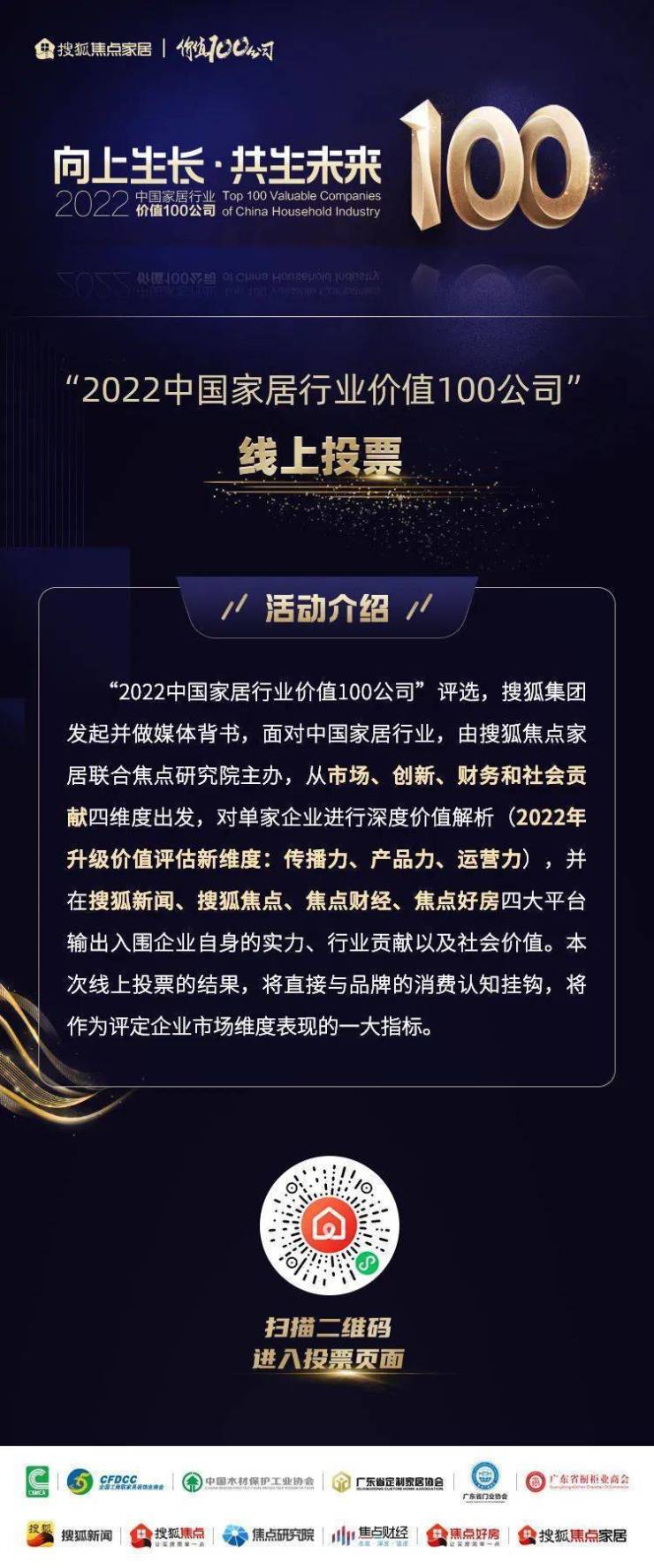 47家企业票数破万!“2022中国家居行业价值100公司”线上投票火热进行中
