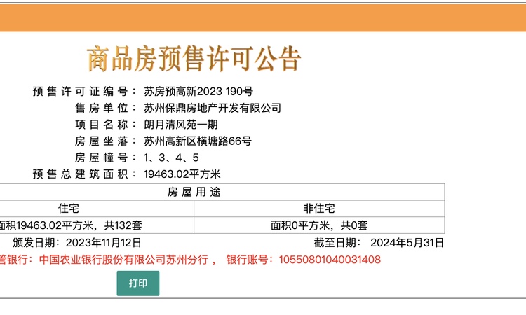 保利琅悦楼盘证照