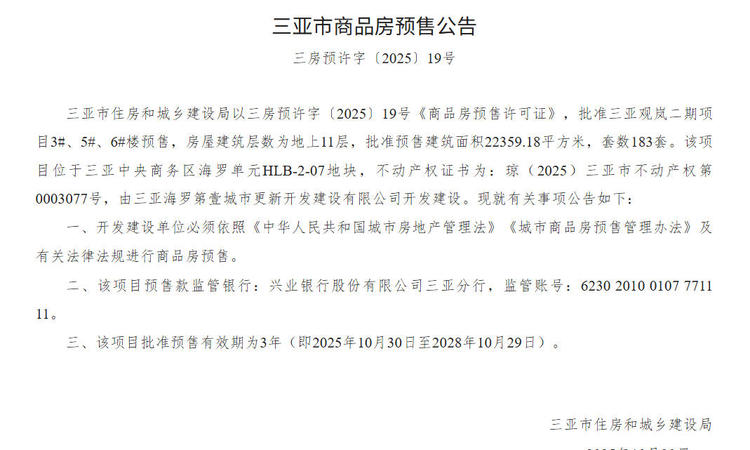 华润置地·观岚楼盘证照