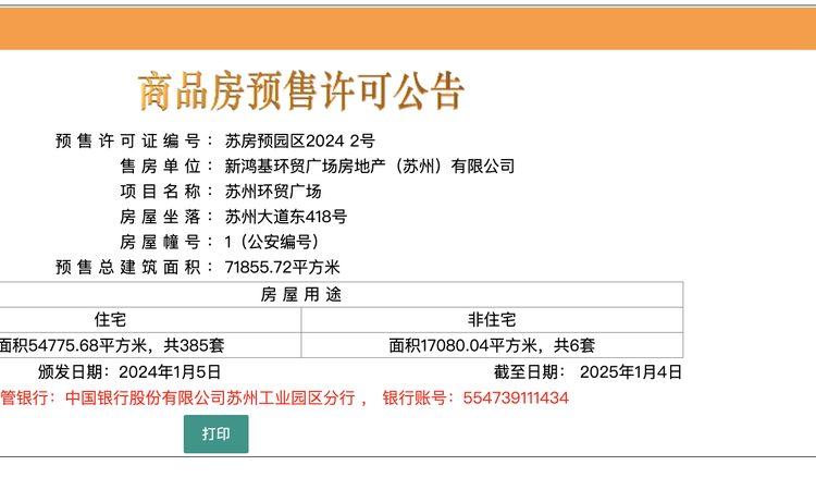 新鸿基ICC环贸汇楼盘证照