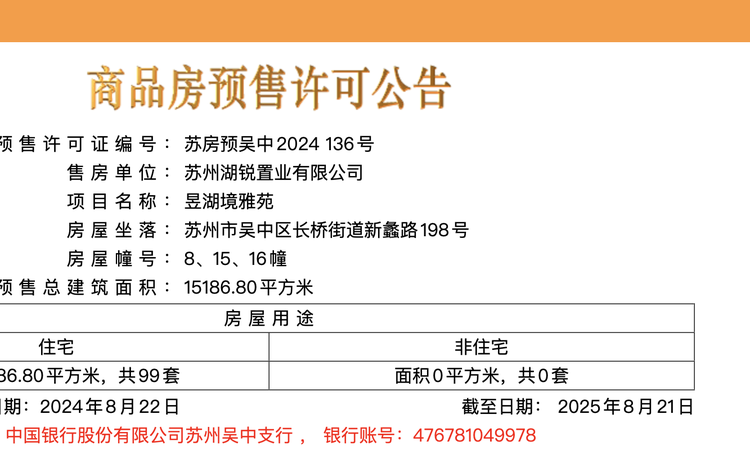 镜湖原著楼盘证照