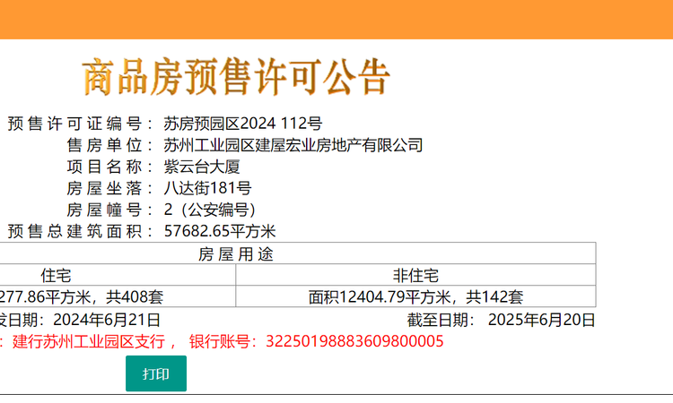 紫云庭楼盘证照