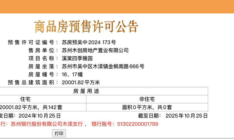 仁恒溪棠楼盘证照