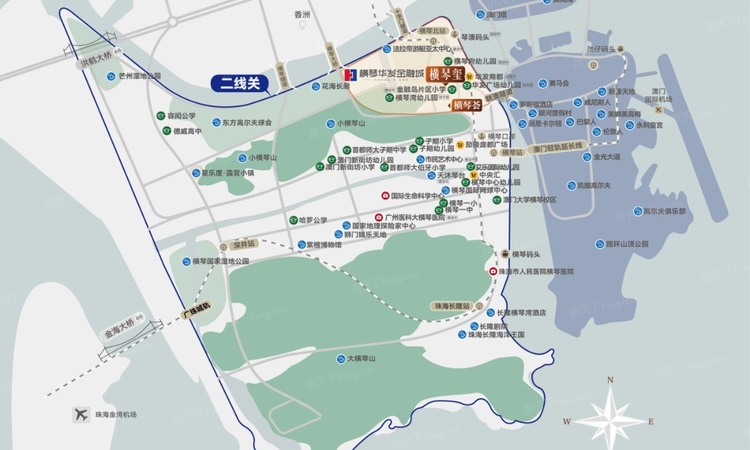 华发横琴玺交通图