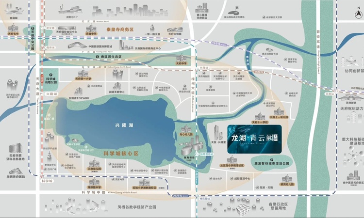 龙湖天府青云阙交通图