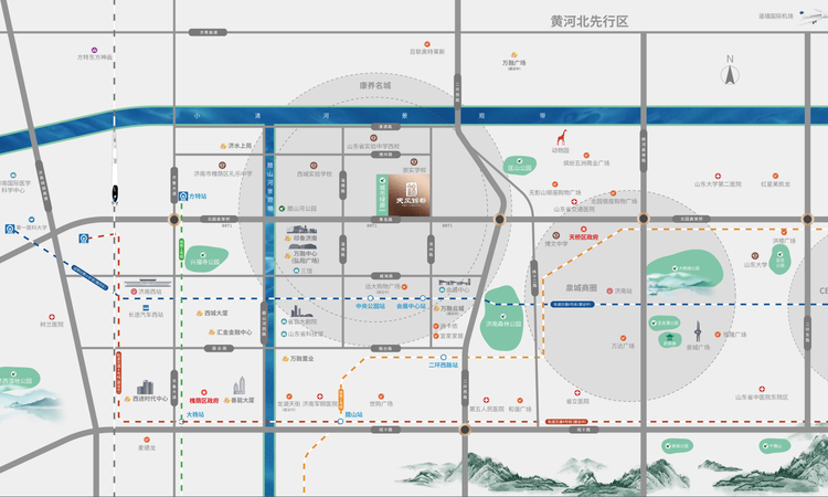 天风锦都交通图