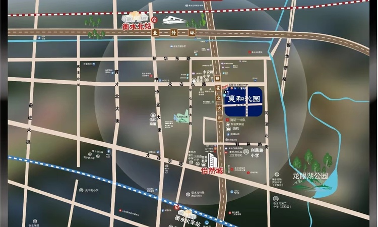 昊和沁园八期交通图