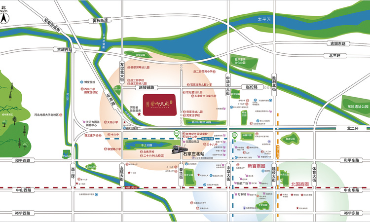 紫御天成苑交通图