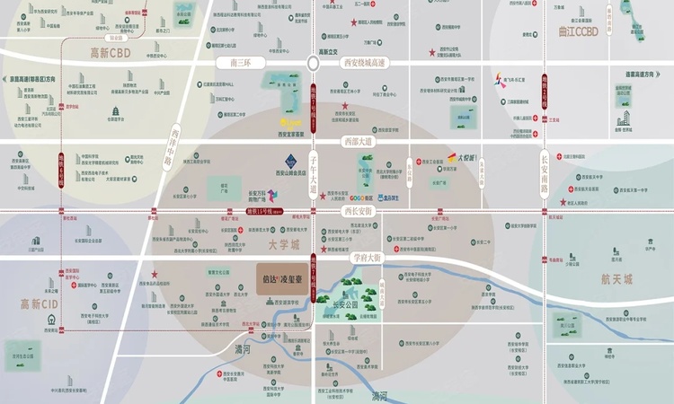 信达凌玺臺交通图