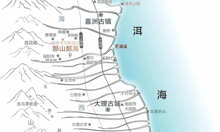 大理那山那海交通图