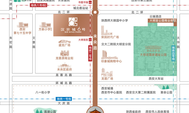 汉京城6号交通图