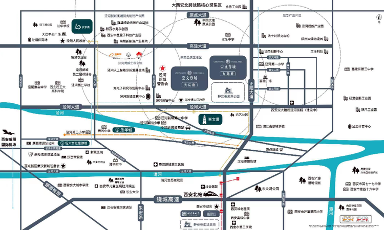 崇文尊域万樾府交通图